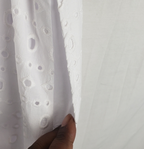 NWT Time And Tru White Eyelet Maxi Skirt with Pockets Sz 16-18 - Picture 6 of 8